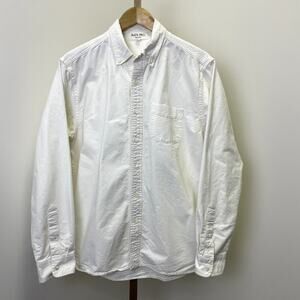 Alex Mill Wash & Go Shirt Mens Large White Button Up  Cotton Sustainable Eco